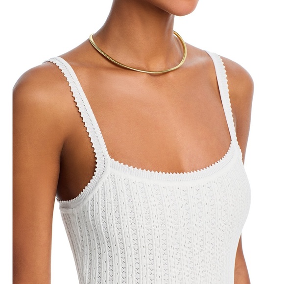 STAUD White Textured Mini Dress - Picture 5 of 6